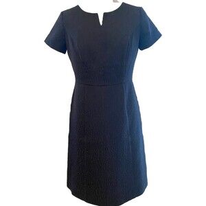 Talbots dress size 6 petite Career Sheath Black Lined Knee Length